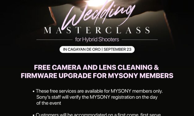 Sony is bringing its renowned Wedding Masterclass to Cagayan De Oro on September 23